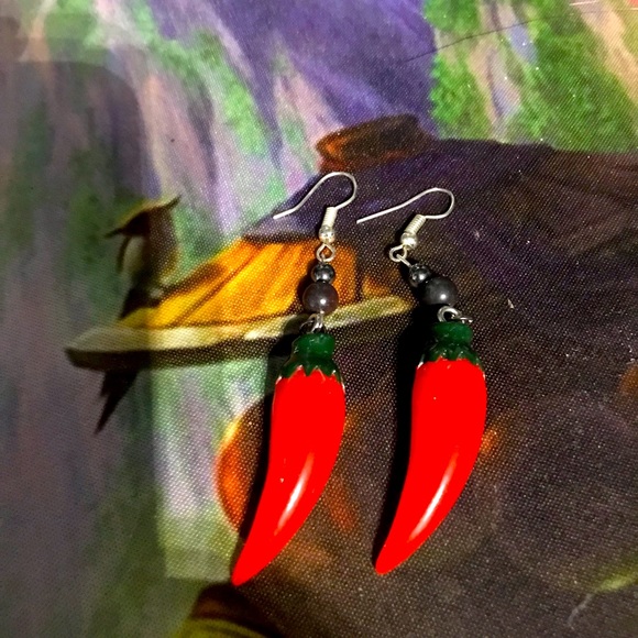 🌻 Hot pepper 🌶 earrings - Picture 1 of 2